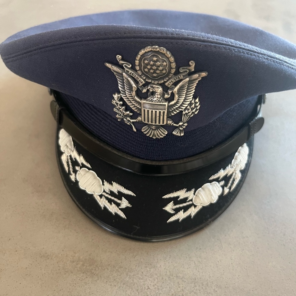 Vintage Luxenberg Military Outfitters New York London England Navy Blue Hat